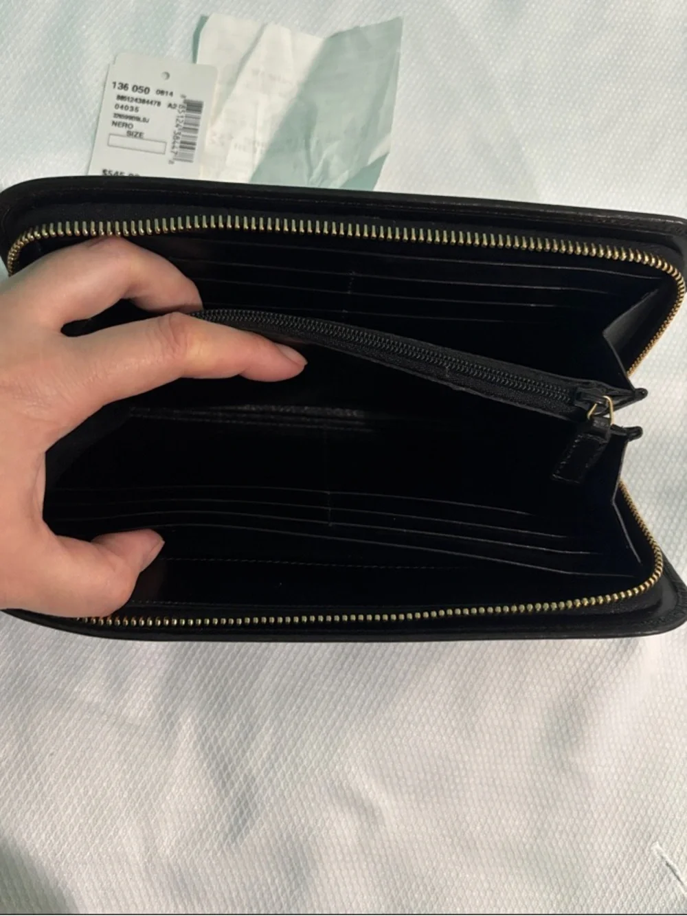 Saint Laurent Amarena Calfskin Leather Zip-Around Wallet - Picture 12 of 16